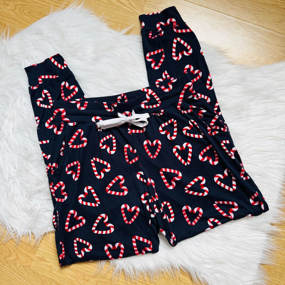 NOBO | Candy Cane Heart Print Pajama Bottoms Size Medium
